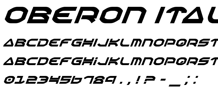 Oberon Italic font